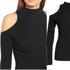 Black ribbed sweater